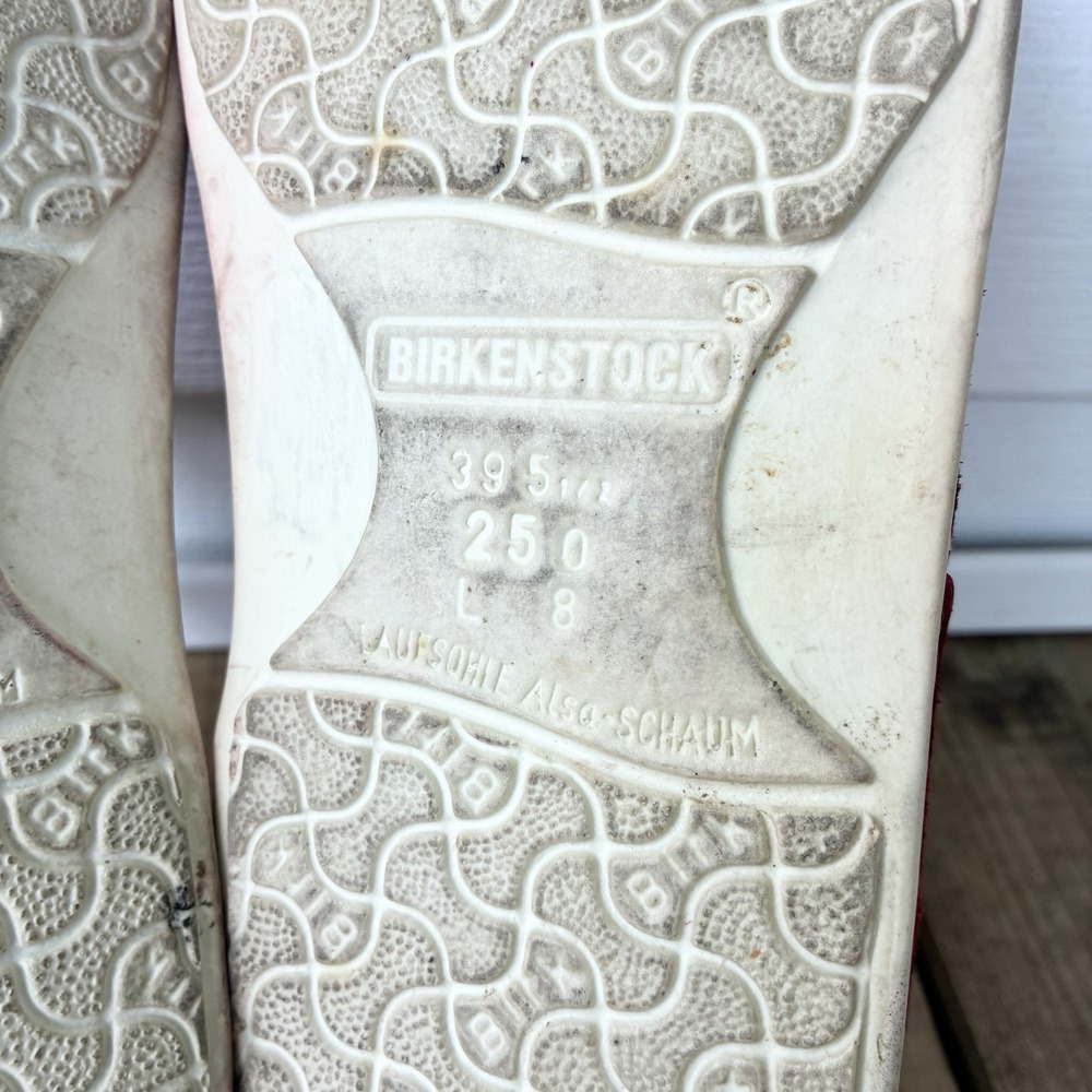 Birkenstock Bodega Woven Leather Fisherman Lace Up Sneakers Shoes Red Womens 8 - Picture 8 of 9